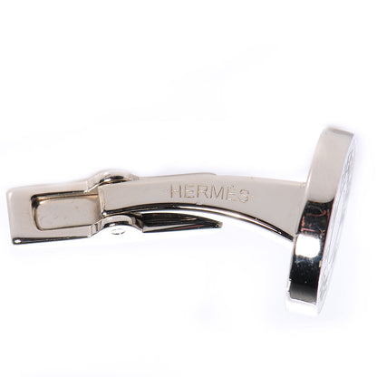 Hermes Licol 2 Lacquer and Metal Cufflinks Navy Bleu 5 of 6