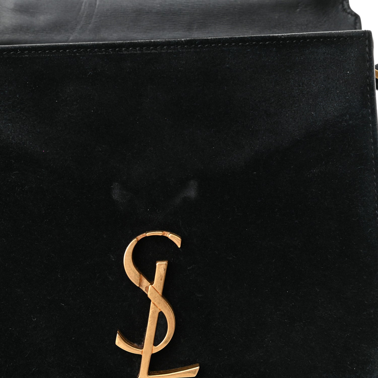 Saint Laurent Suede Leopard Print Mini Classic Monogram Cassandra Top Handle Manto Naturale Black 14 of 17