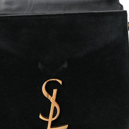 Saint Laurent Suede Leopard Print Mini Classic Monogram Cassandra Top Handle Manto Naturale Black 14 of 17