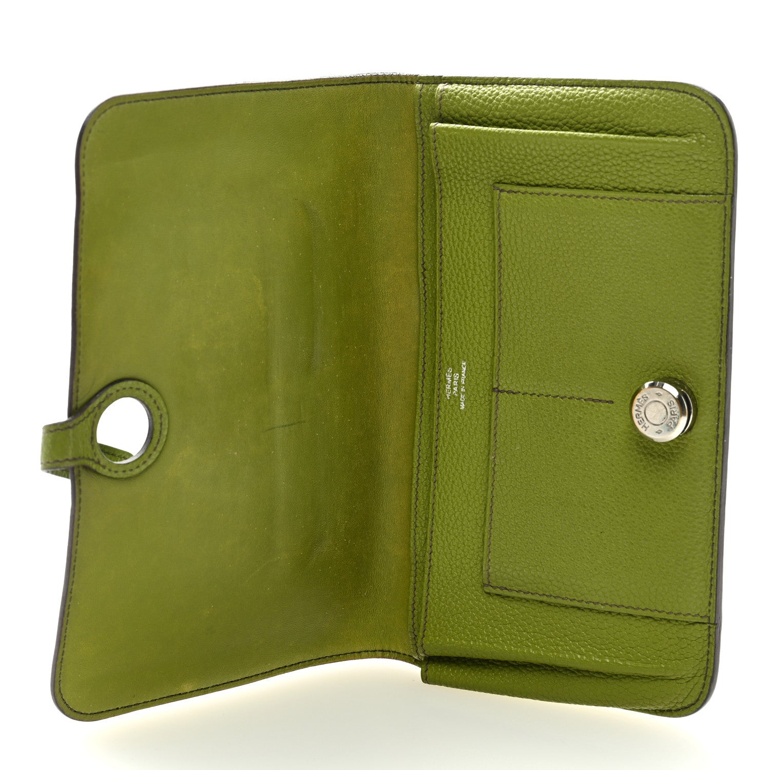 Hermes Togo Dogon Duo Wallet Vert Anis 5 of 9