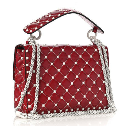 Valentino Garavani Lambskin Medium Free Rockstud Spike Shoulder Bag Rosso Valentino 3 of 14