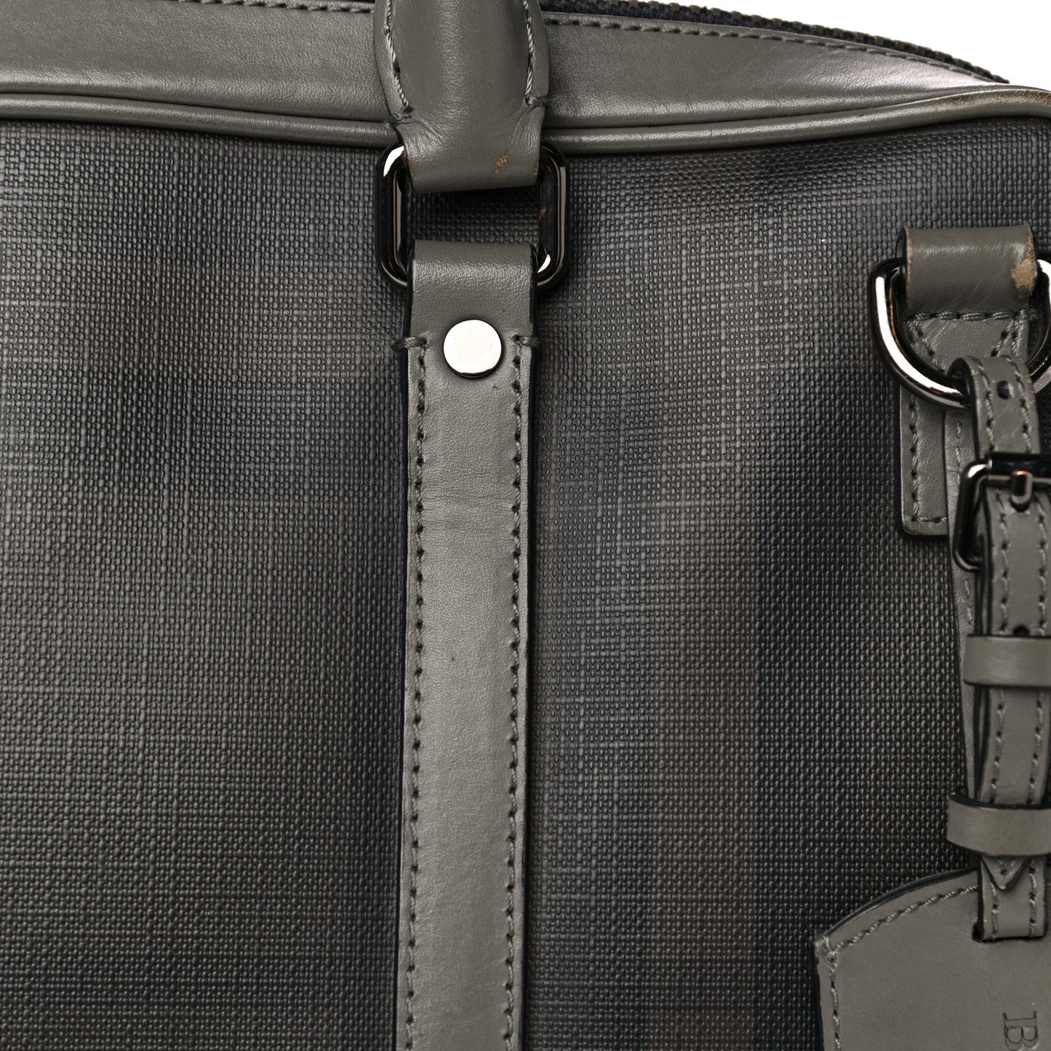 Burberry London Smoked Check Large Briefcase Grey 23 of 39