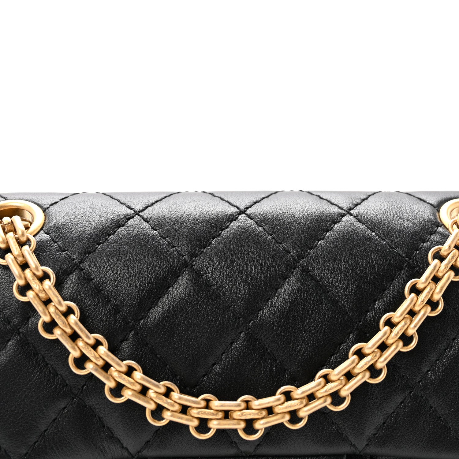 Chanel Aged Calfskin Quilted 2.55 Reissue Mini Flap Black 8 of 11