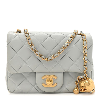 Chanel Lambskin Quilted Mini Pearl Crush Flap Light Grey 1 of 10