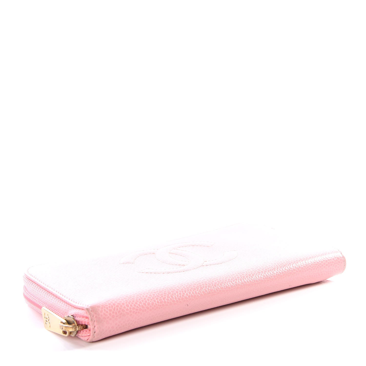 Chanel Caviar Large Timeless CC Zip Around Wallet Pink 3 of 12