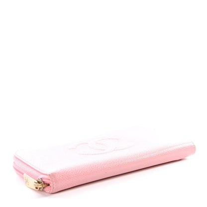 Chanel Caviar Large Timeless CC Zip Around Wallet Pink 3 of 12