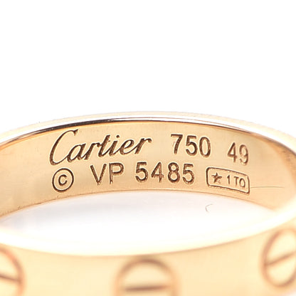 Cartier 18K Yellow Gold 3.5mm LOVE Wedding Band Ring 49 4.75 4 of 6