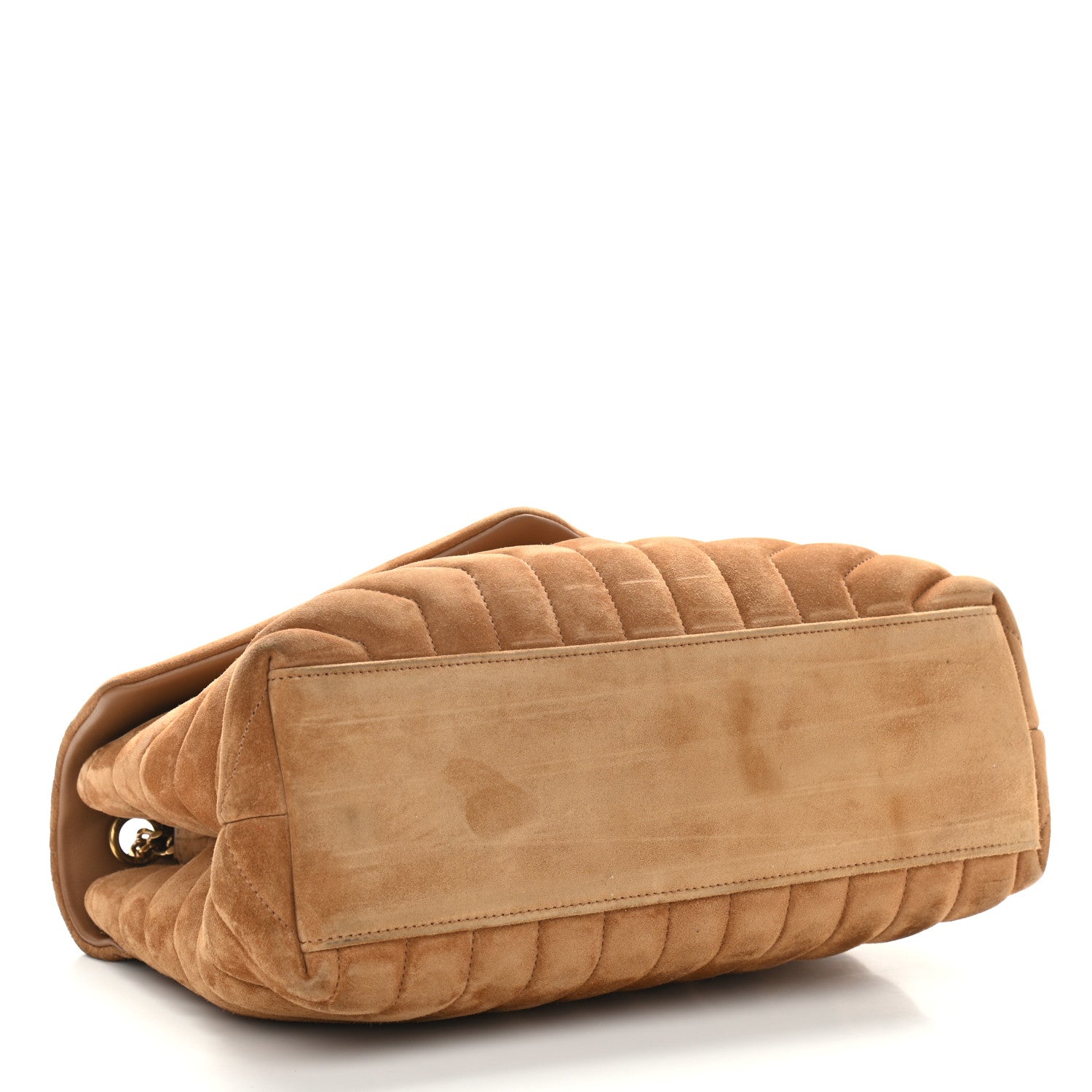 Saint Laurent Suede Y Quilted Monogram Medium Loulou Chain Satchel Cinnamon 4 of 12