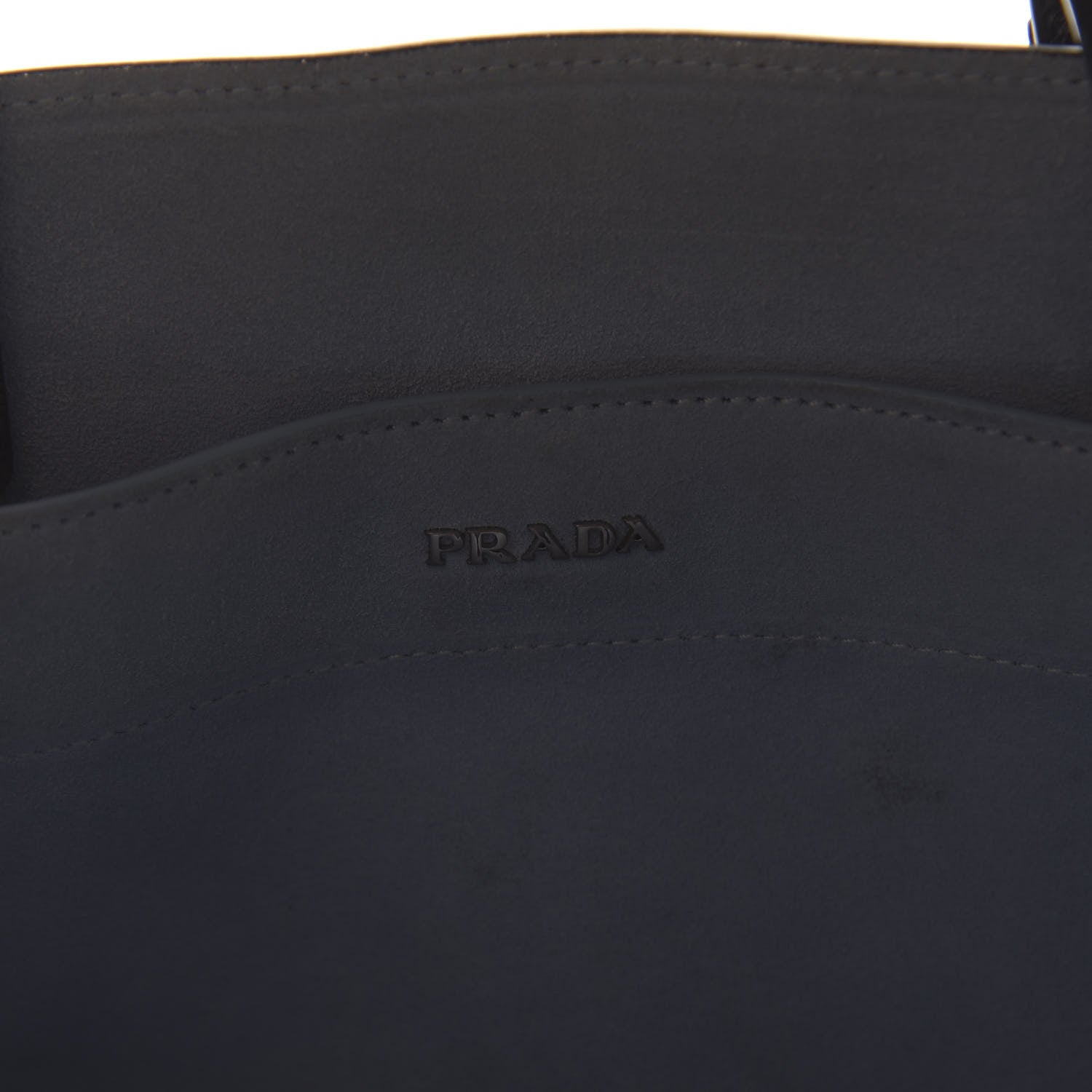 Prada Glace Calf Etiquette Tote Black Astrale 7 of 10