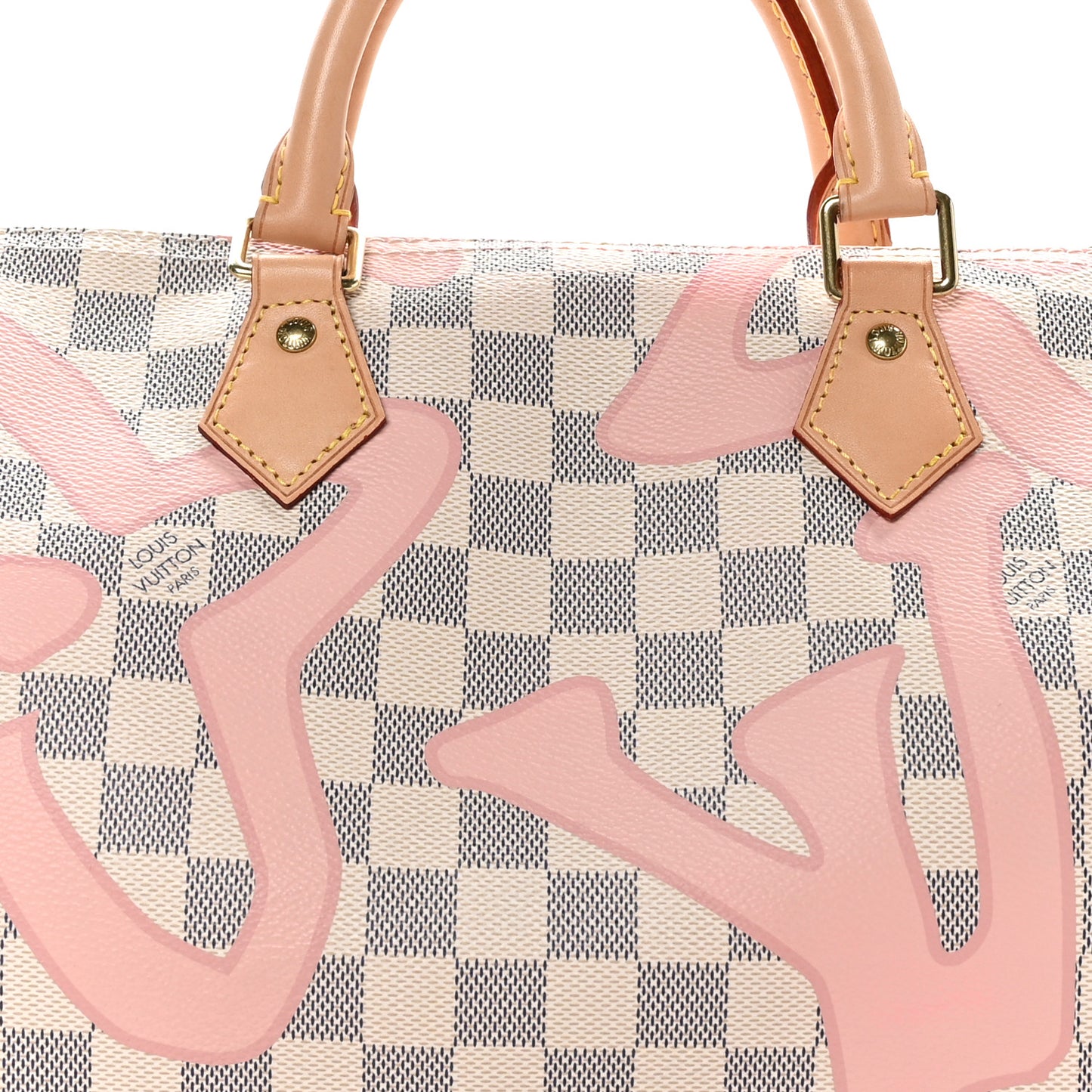 Damier Azur Tahitienne Speedy Bandouliere 30 Rose Ballerine