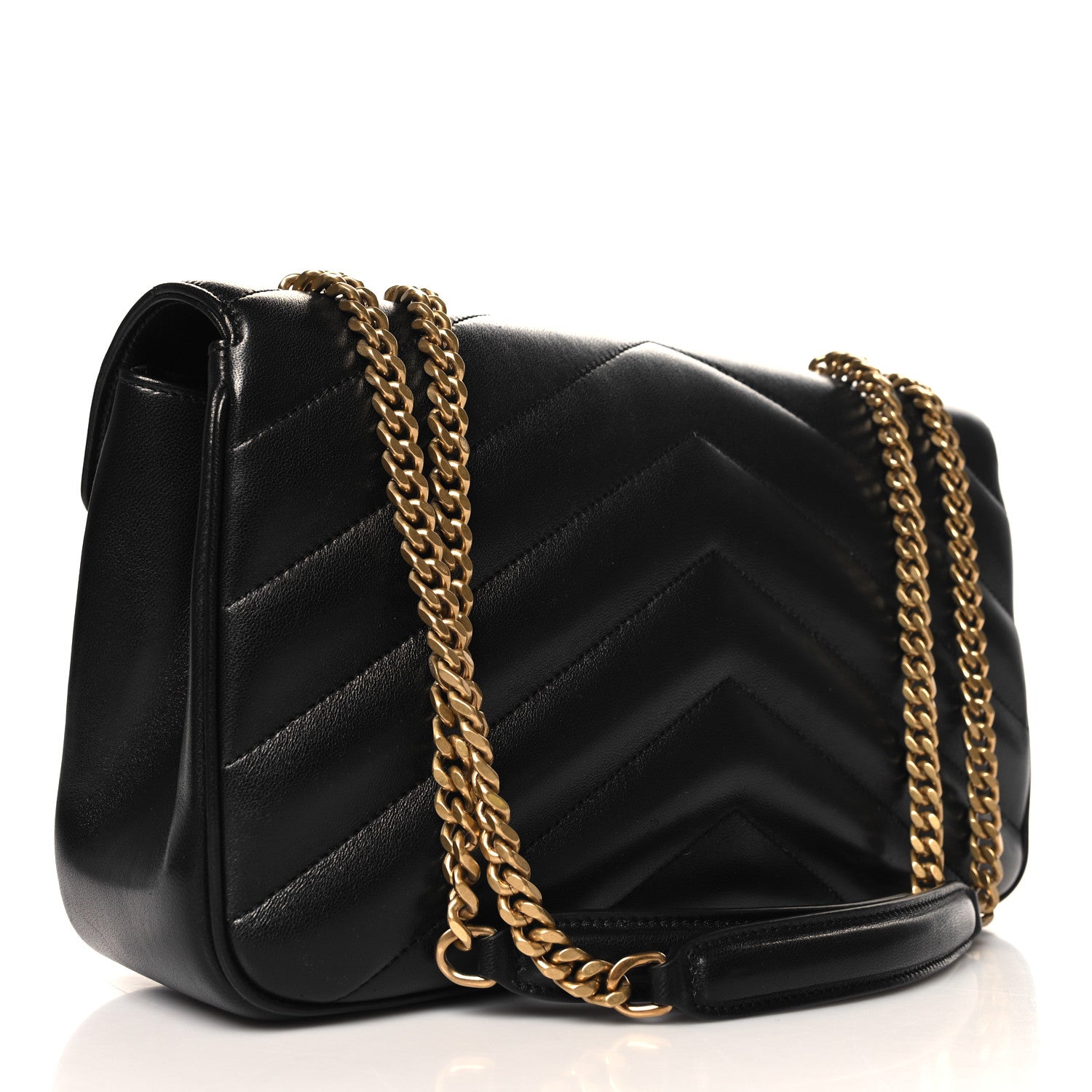 Saint Laurent Lambskin Chevron Quilted Medium Loulou Black 4 of 11