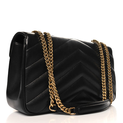 Saint Laurent Lambskin Chevron Quilted Medium Loulou Black 4 of 11
