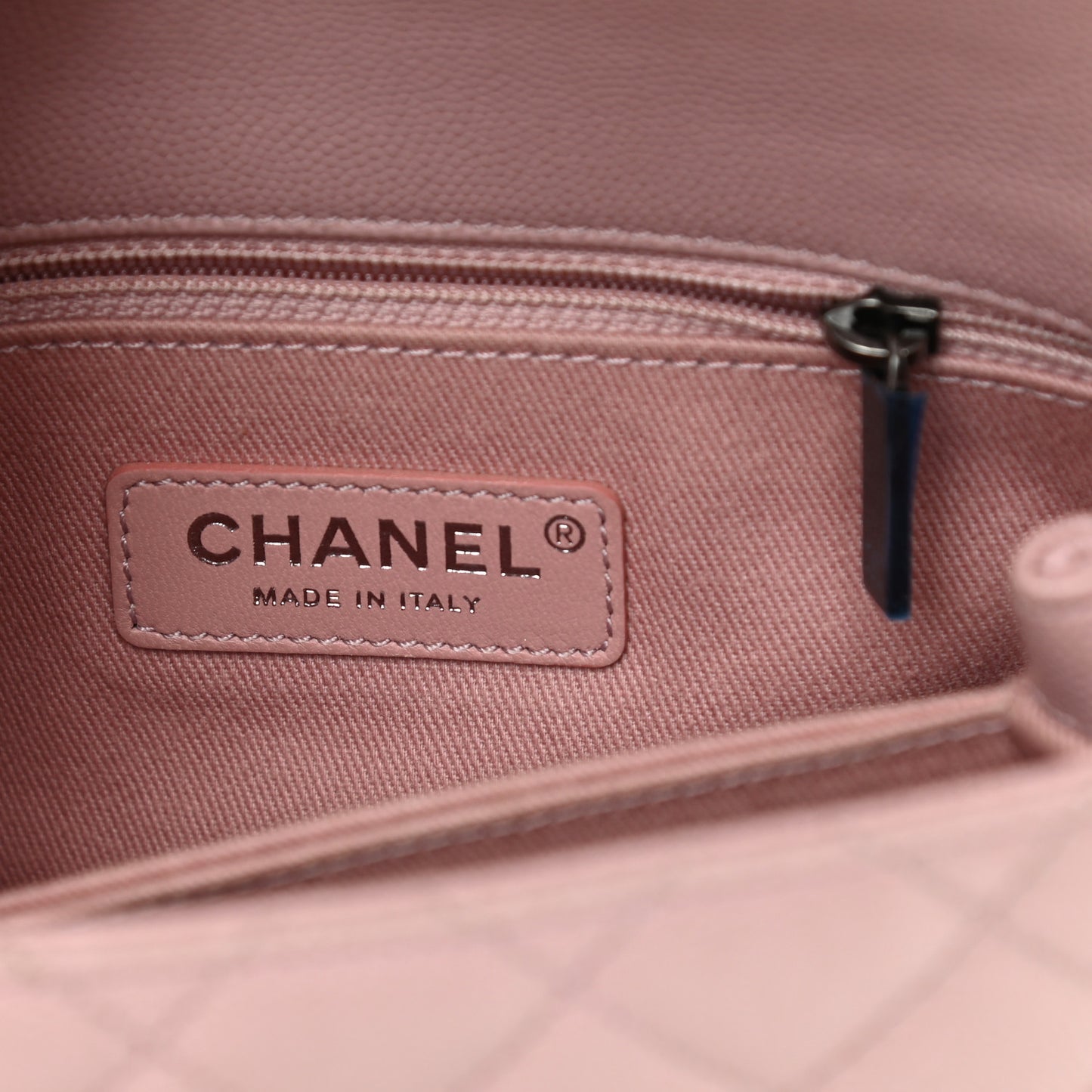 Caviar Quilted Mini Coco Handle Flap Light Pink
