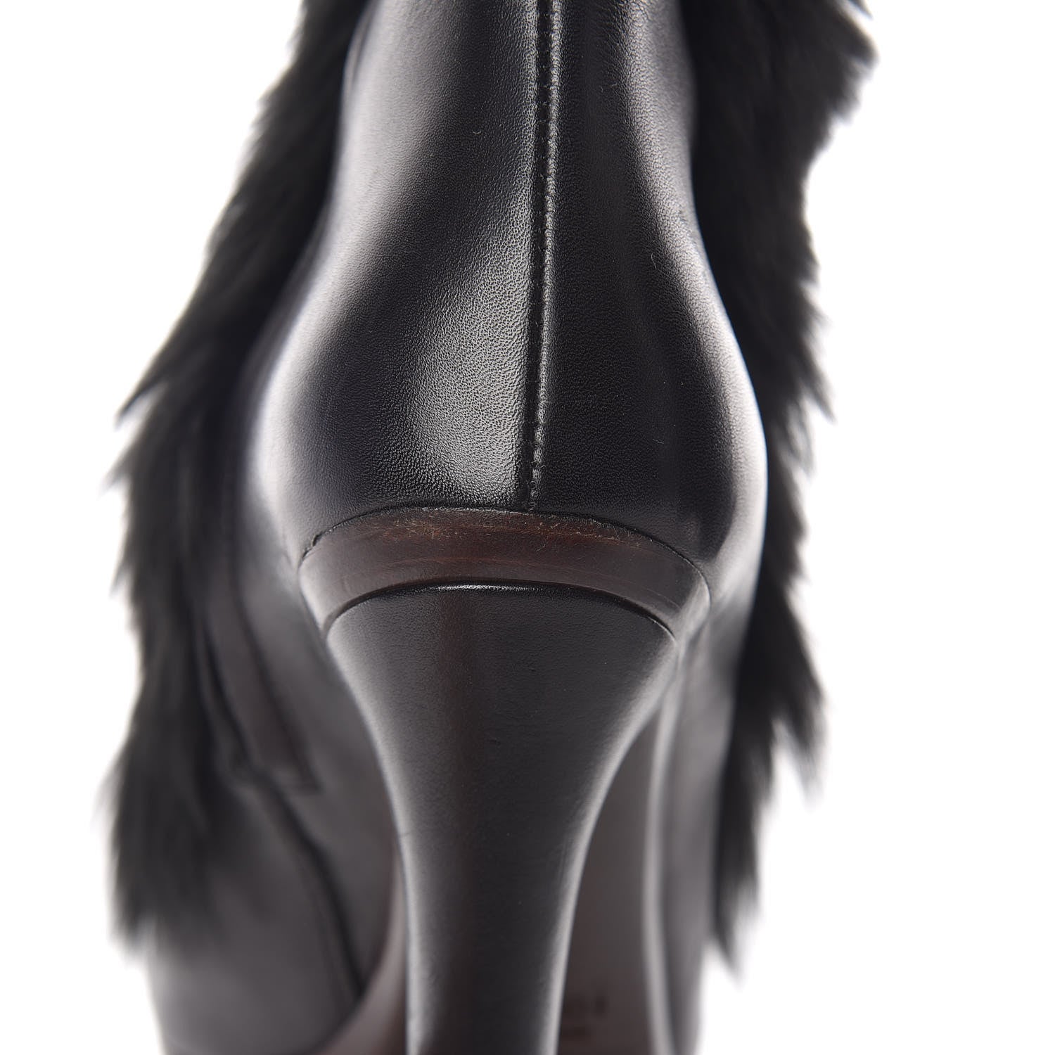 Gucci Alpaca Fur Lambskin Alyona Platform Ankle Boots 36 Black 15 of 15