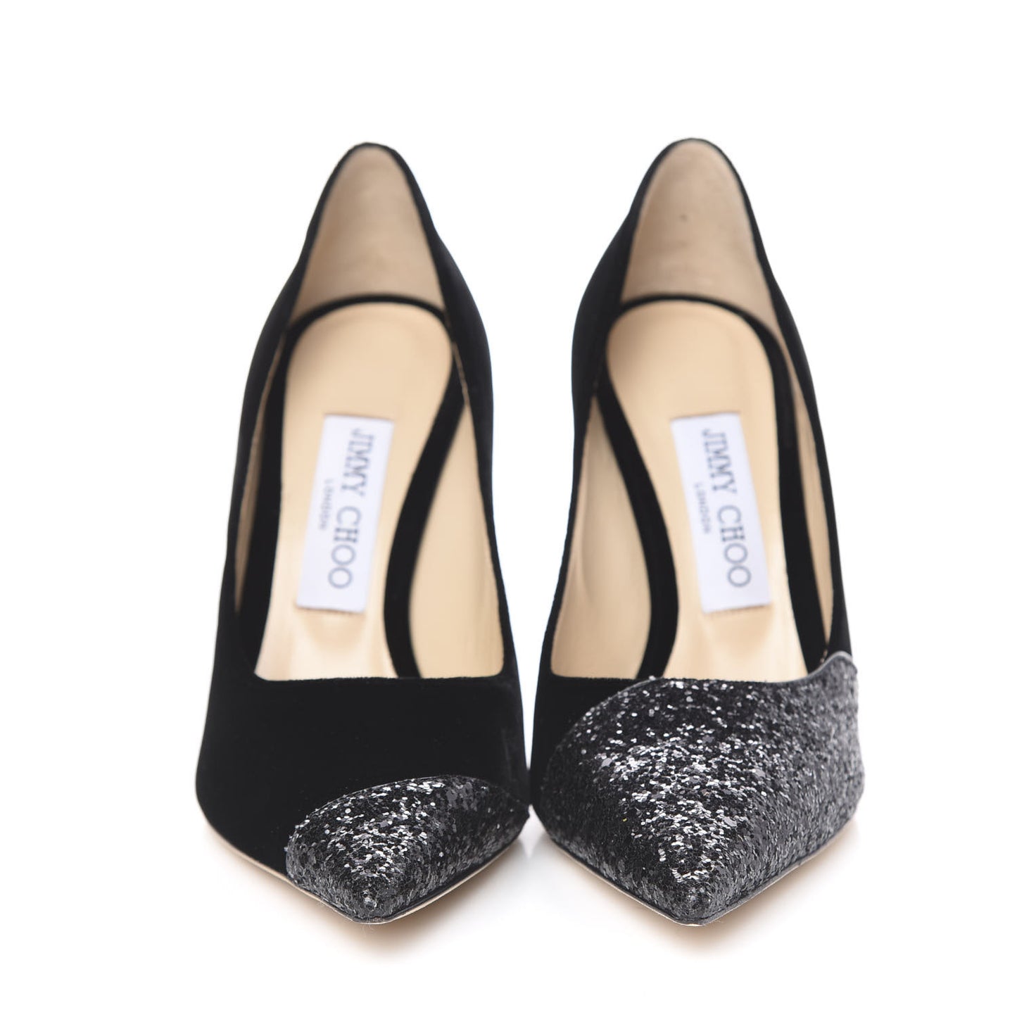 Velvet Glitter Love 100 Pumps 36.5 Black