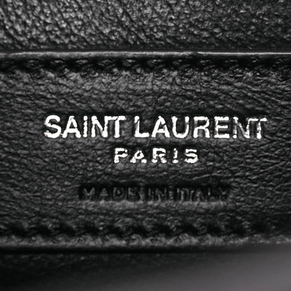Saint Laurent Grain De Poudre Textured Mixed Matelasse Medium Triquilt Monogram Satchel New Stone 6 of 13