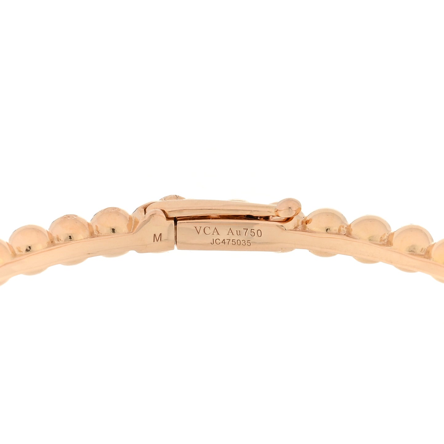 18K Rose Gold Perlee Pearls of Gold Bracelet M