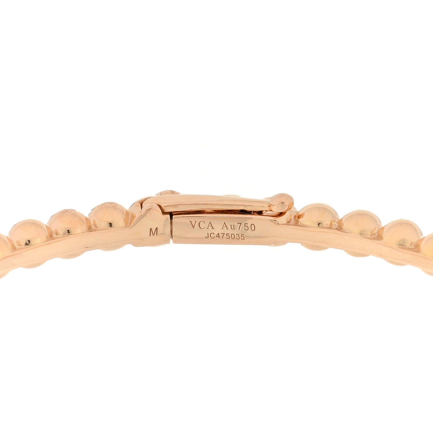Van Cleef & Arpels 18K Rose Gold Perlee Pearls of Gold Bracelet M 3 of 3