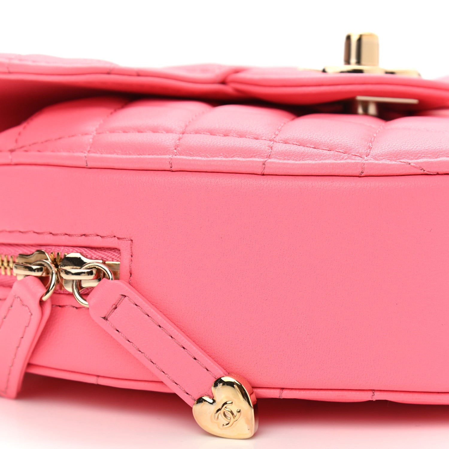 Chanel Lambskin Quilted CC In Love Heart Bag Pink 9 of 10