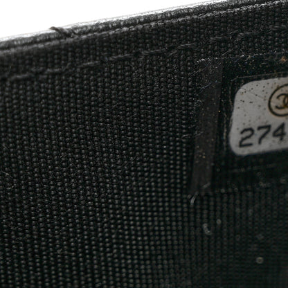 Chanel Lambskin Quilted Flap Card Holder Wallet Black 8 of 11