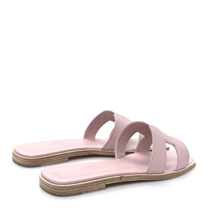 Hermes Epsom Oran Sandals 36 Rose Porcelaine 5 of 9