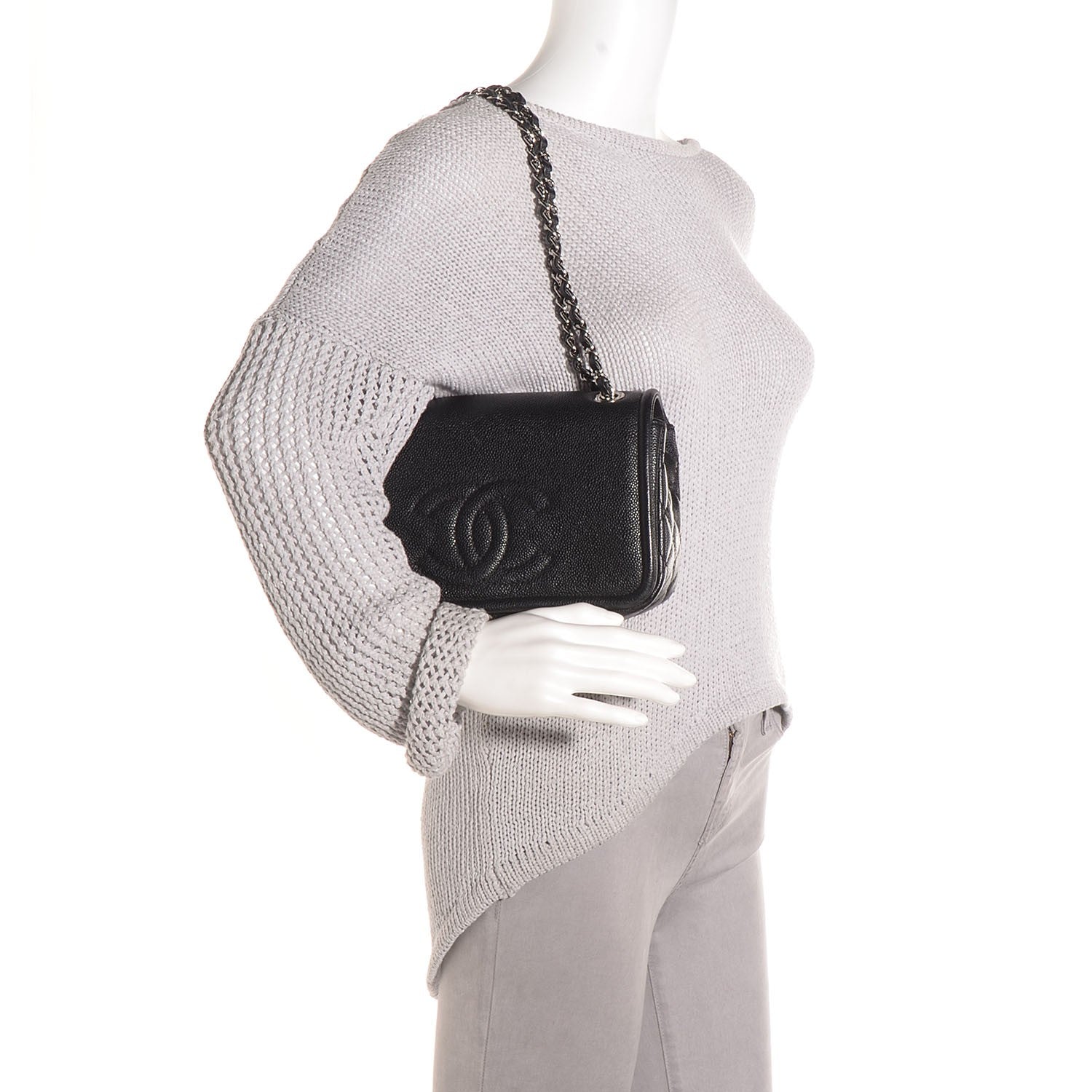 Chanel Caviar Timeless Medium Flap Black 2 of 9