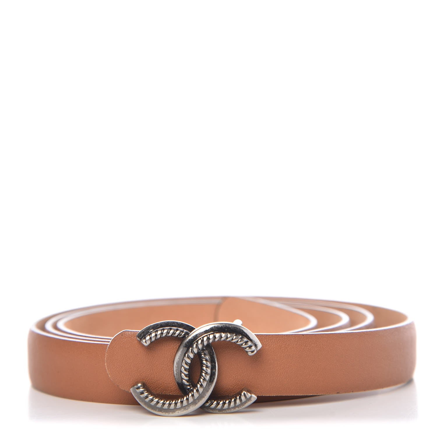 Chanel Calfskin CC Belt 80 32 Brown 1 of 6