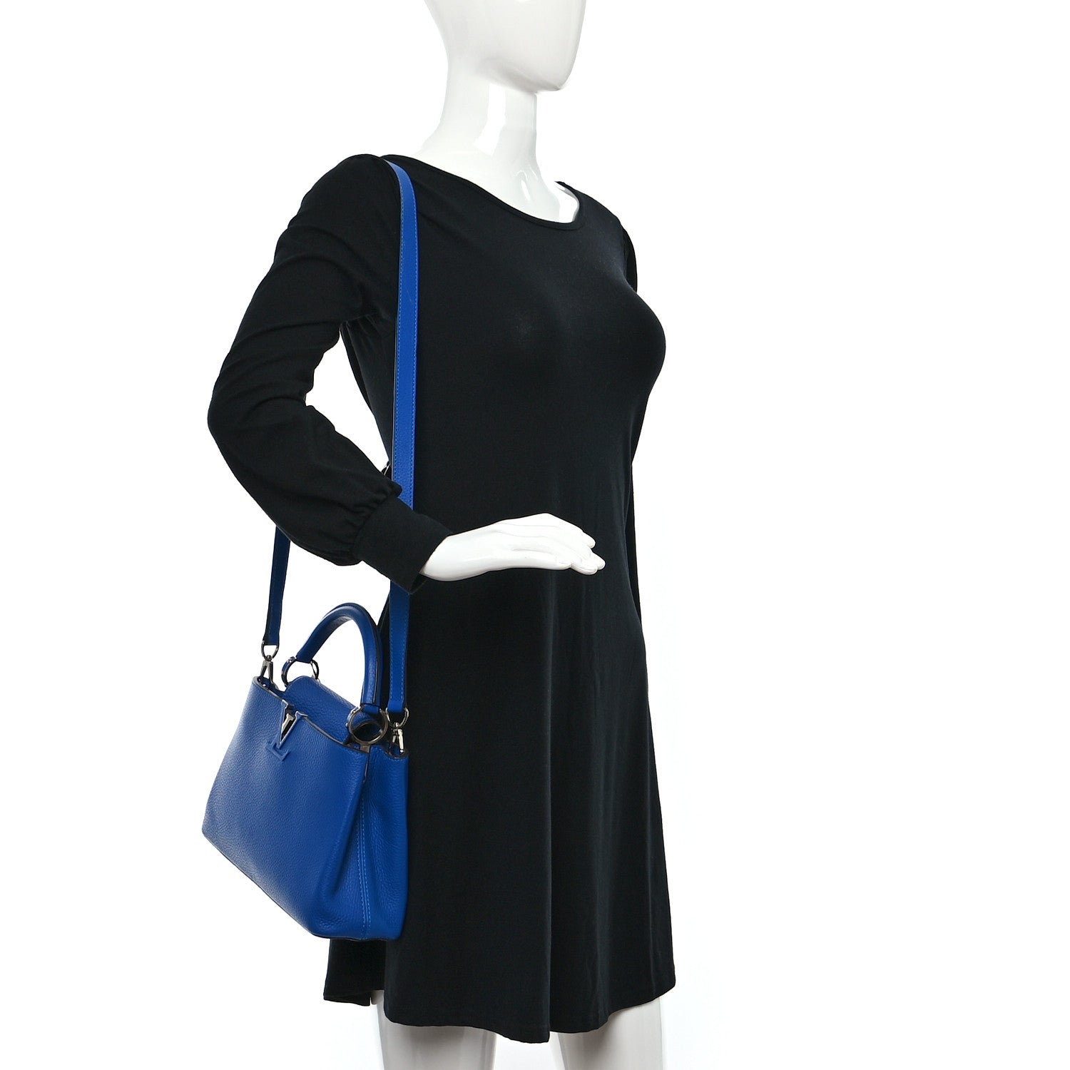 Louis Vuitton Taurillon Capucines BB Royal Blue 2 of 10