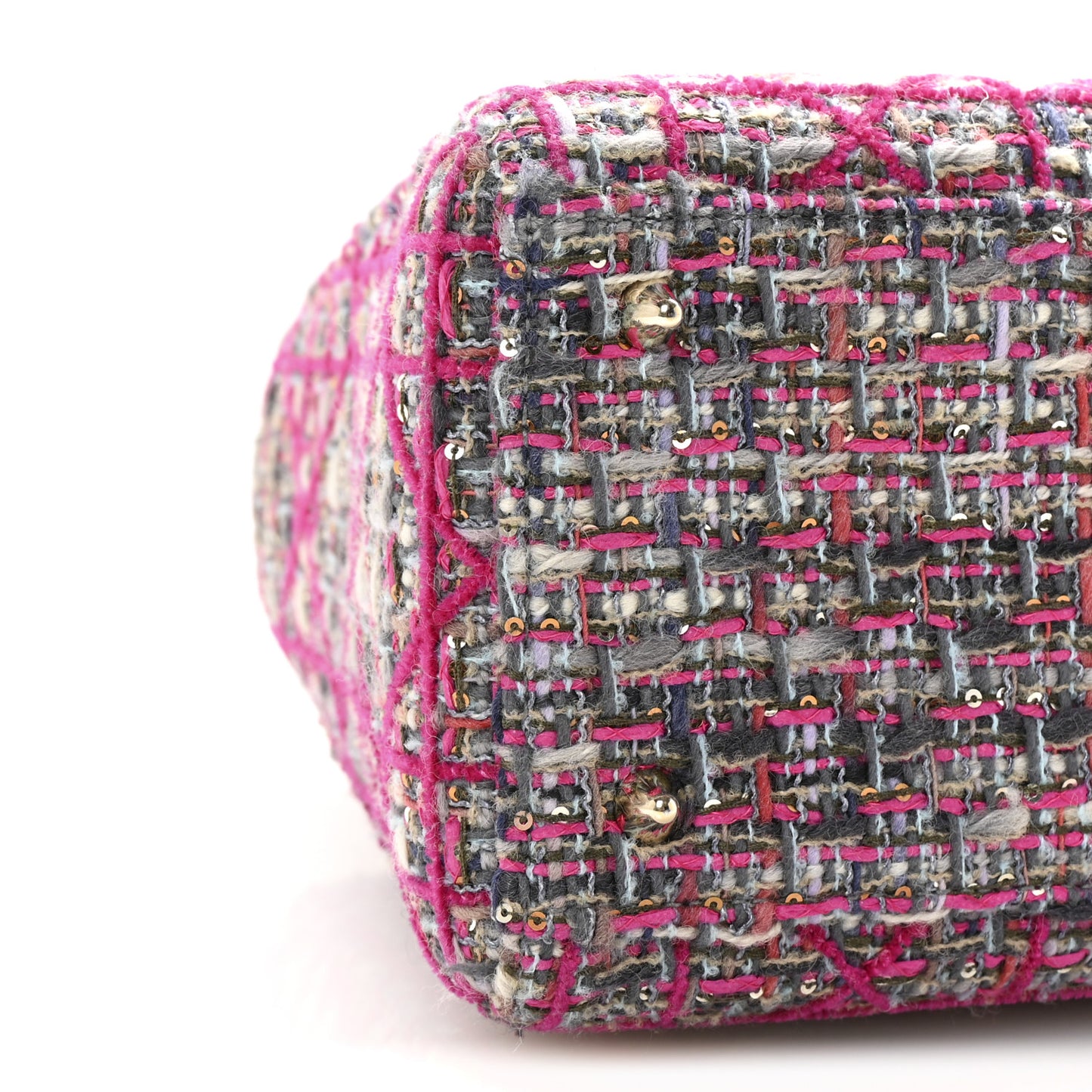 Tweed Medium Lady Dior Pink Multicolor