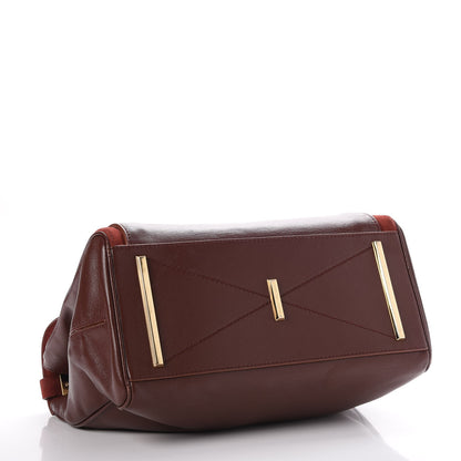 Marc Jacobs Smooth Calfskin Suede Metropolitan Flap Bag Chestnut Pale Gold 5 of 10