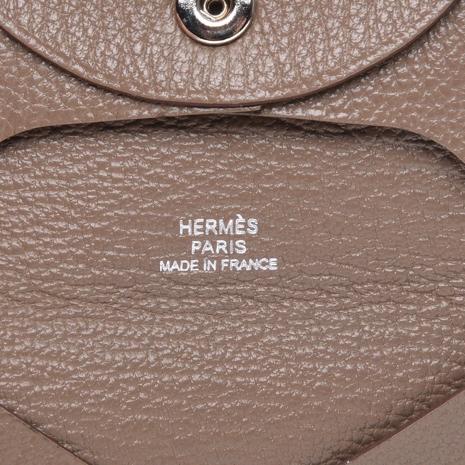 Hermes Chevre Mysore Bastia Coin Purse Etoupe 6 of 11
