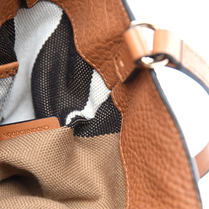 Burberry Grainy Calfskin House Check Small Maidstone Saddle Brown 10 of 11