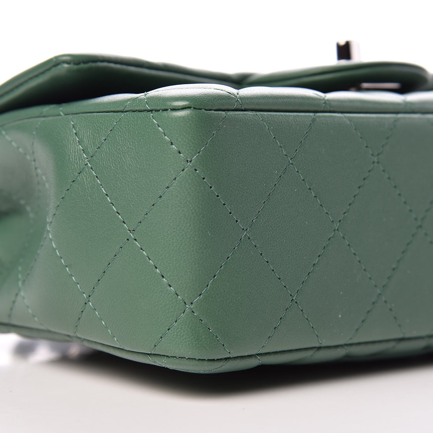 Chanel Lambskin Quilted Mini Rectangular Flap Green 8 of 9