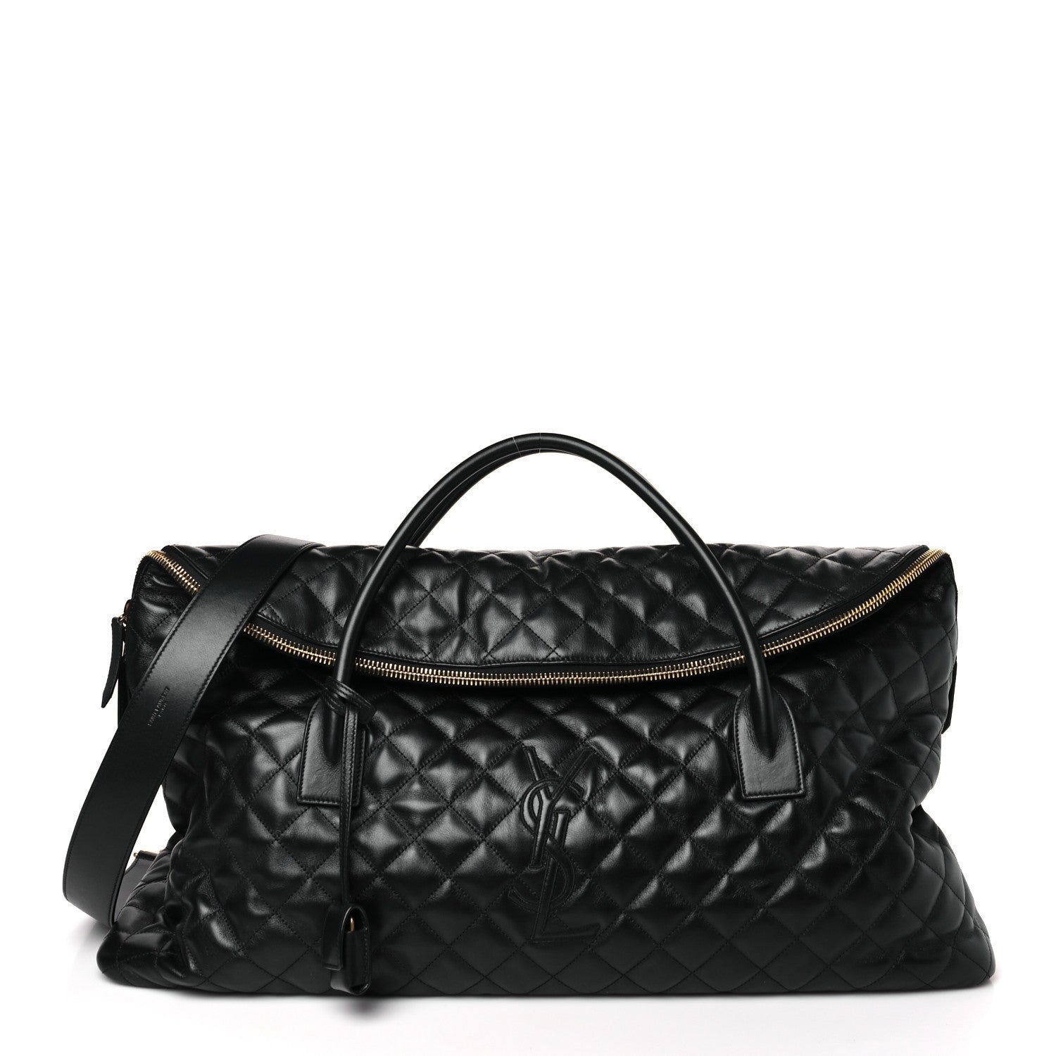 Saint Laurent Calfskin Quilted ES Giant Travel Bag Black 1 of 9