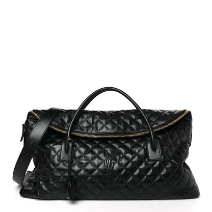Saint Laurent Calfskin Quilted ES Giant Travel Bag Black 1 of 9