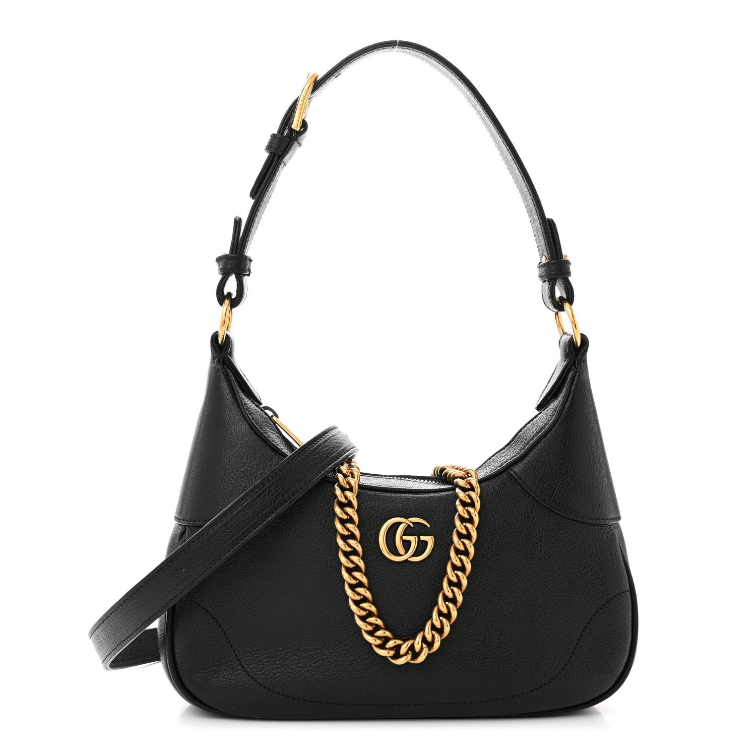 Gucci Goatskin Small Aphrodite Shoulder Bag Black 1 of 10