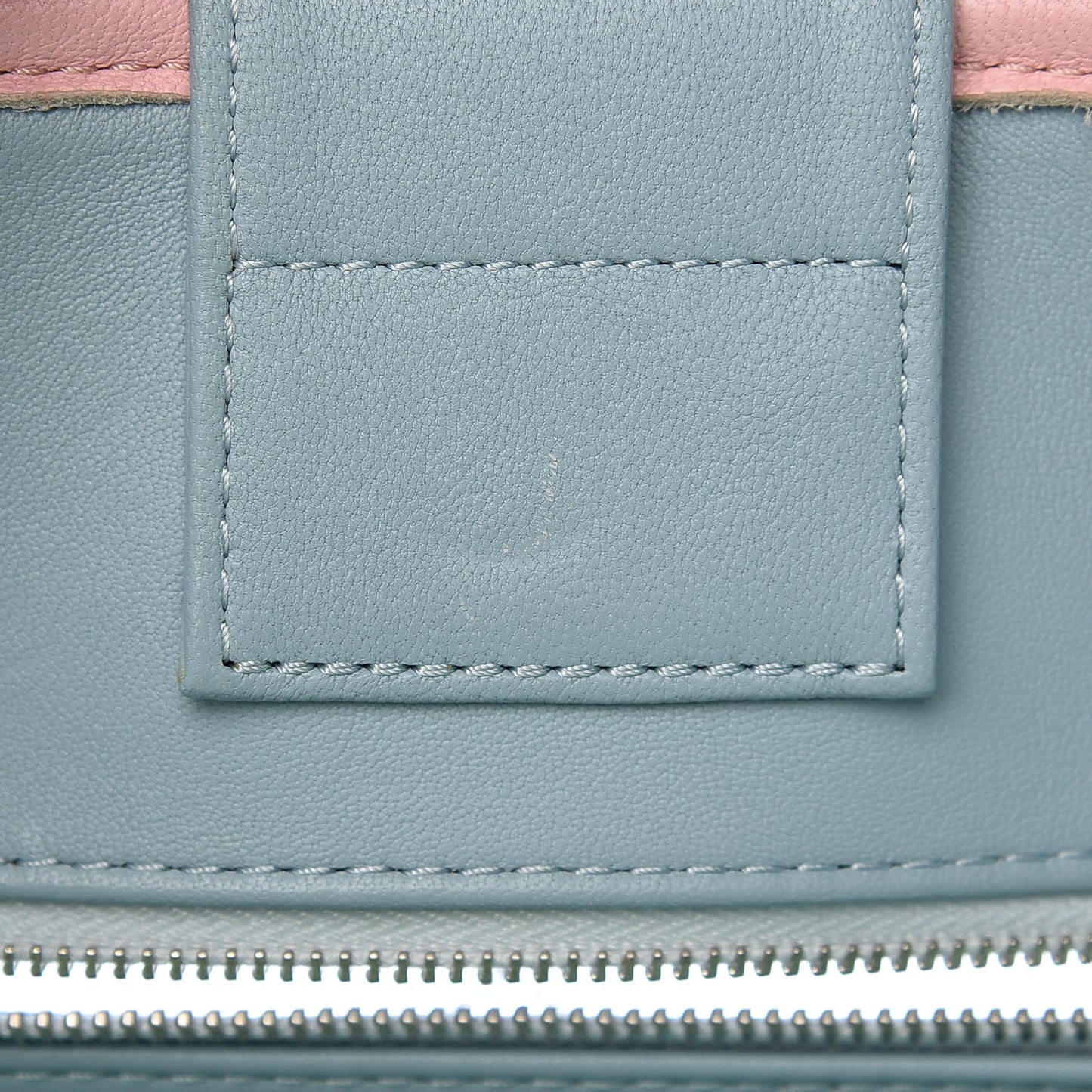 PVC Lambskin Stitched Medium Coco Splash Shopping Bag Blue Green