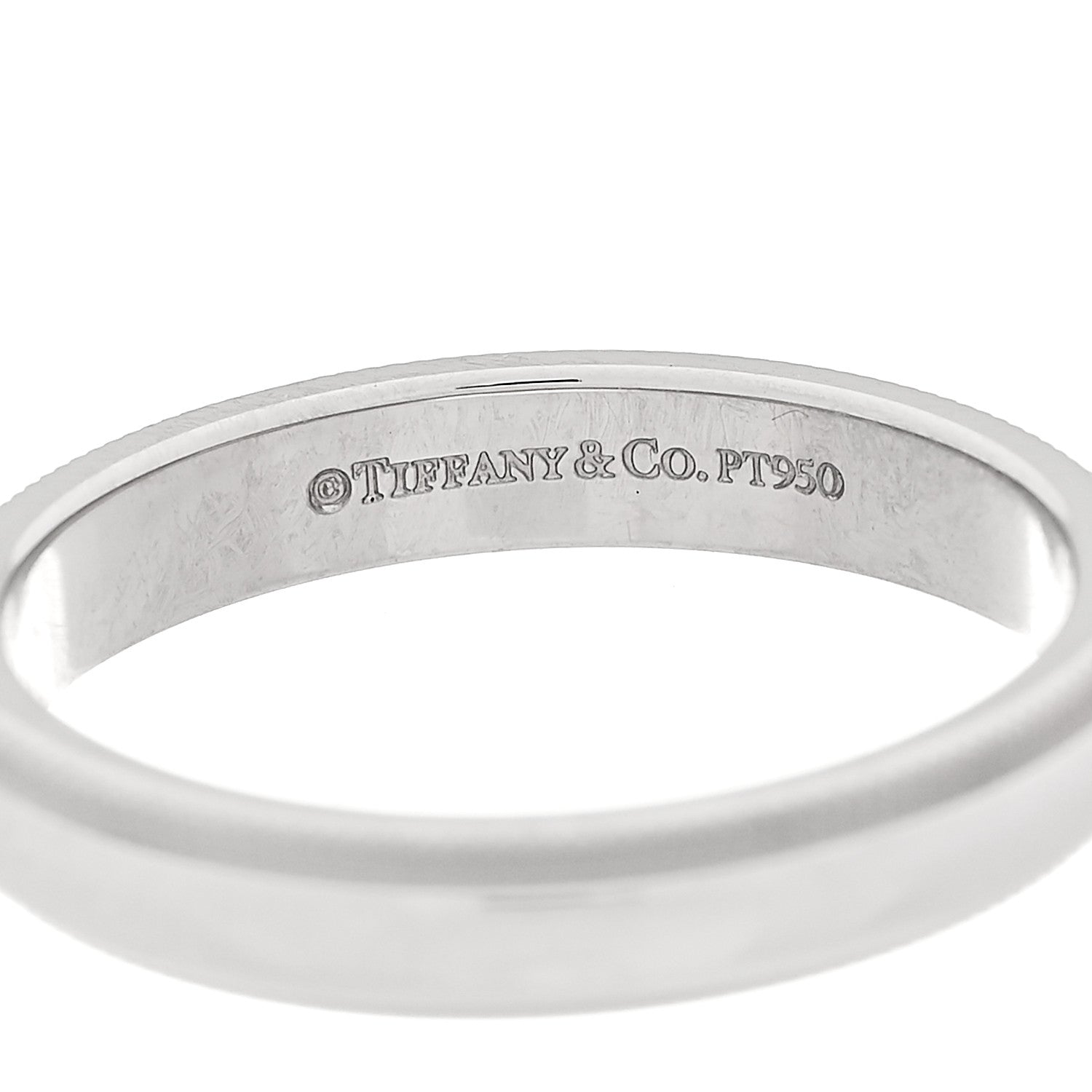 Tiffany Platinum 3mm Together Milgrain Wedding Band Ring  51 5.75 4 of 4
