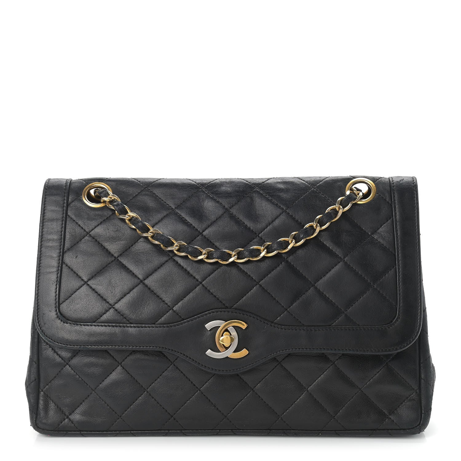 Chanel Lambskin Quilted Medium Double Flap Black 1 of 17
