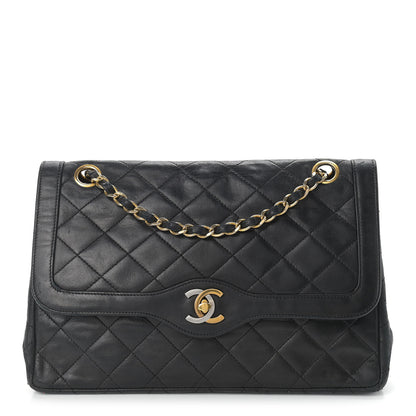 Chanel Lambskin Quilted Medium Double Flap Black 1 of 17