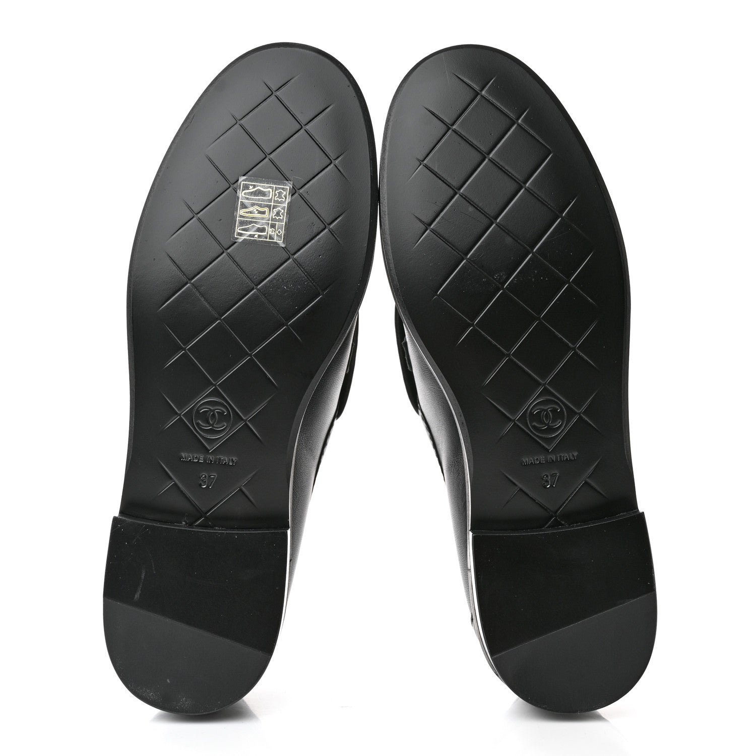 Chanel Lambskin Quilted CC Turnlock Loafers 37 Black 5 of 11