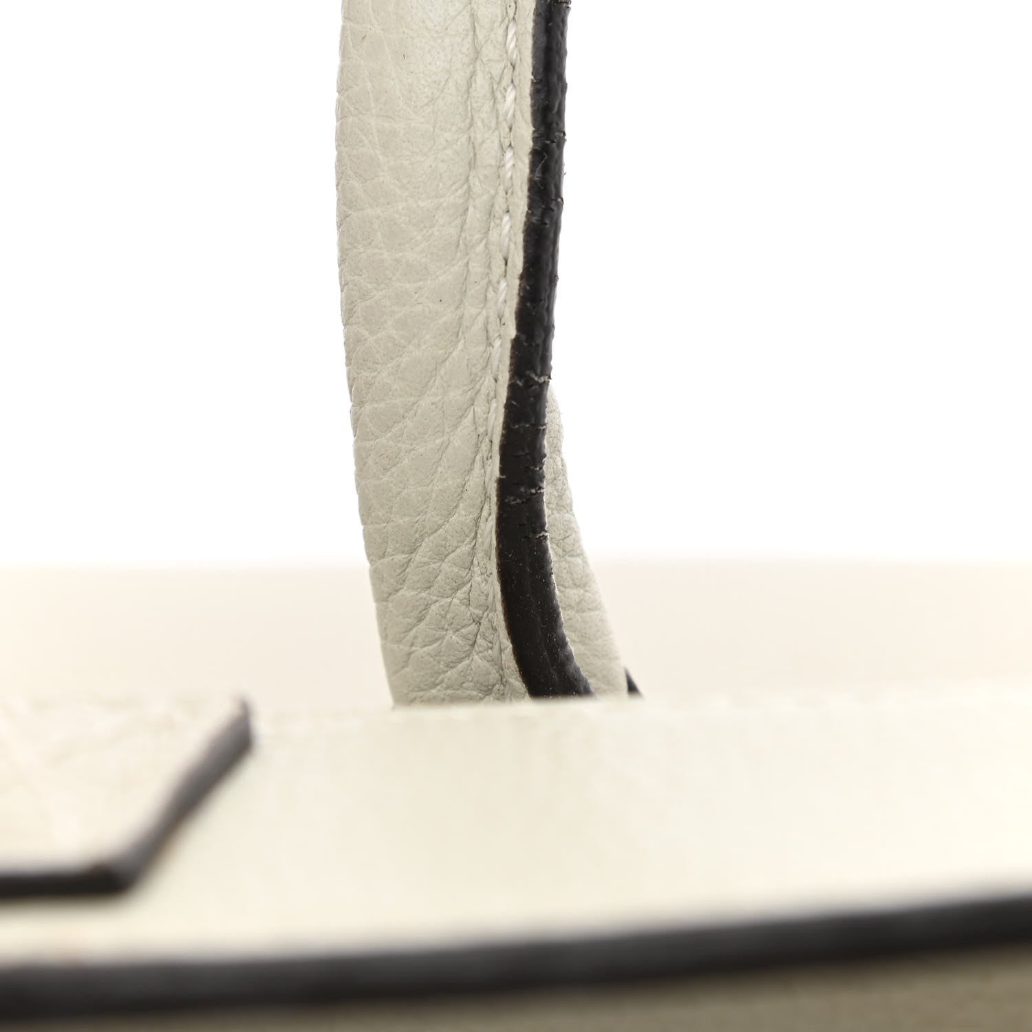 Celine Drummed Calfskin Micro Luggage Chalk 22 of 24