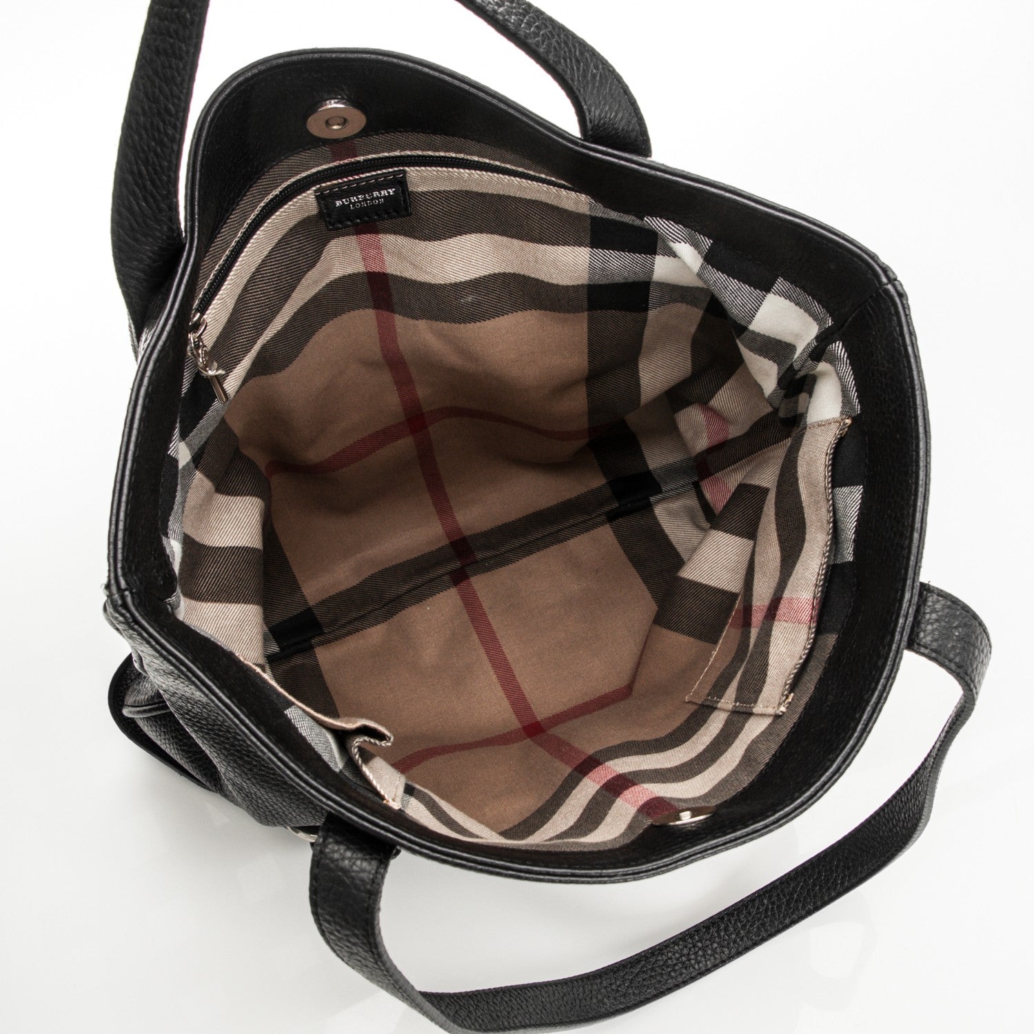 Burberry London Grainy Calfskin Tote Black 5 of 7