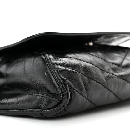 Saint Laurent Crinkled Calfskin Matelasse Monogram Niki Body Bag Black 9 of 10