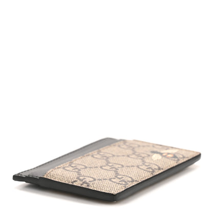 Gucci GG Supreme Monogram Bee Print Card Holder Black 4 of 8