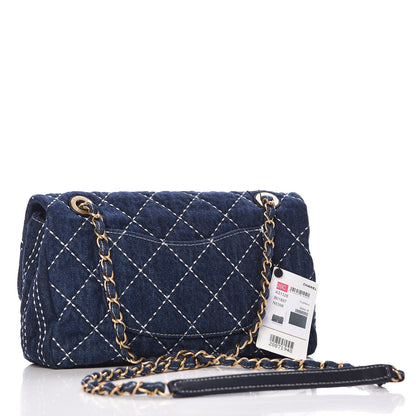 Chanel Denim Quilted Medium Denim Trip Single Flap Blue 1 of 9