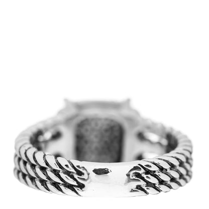 David Yurman Sterling Silver Diamond 10mm Petite Wheaton Ring 51 5.75 4 of 5