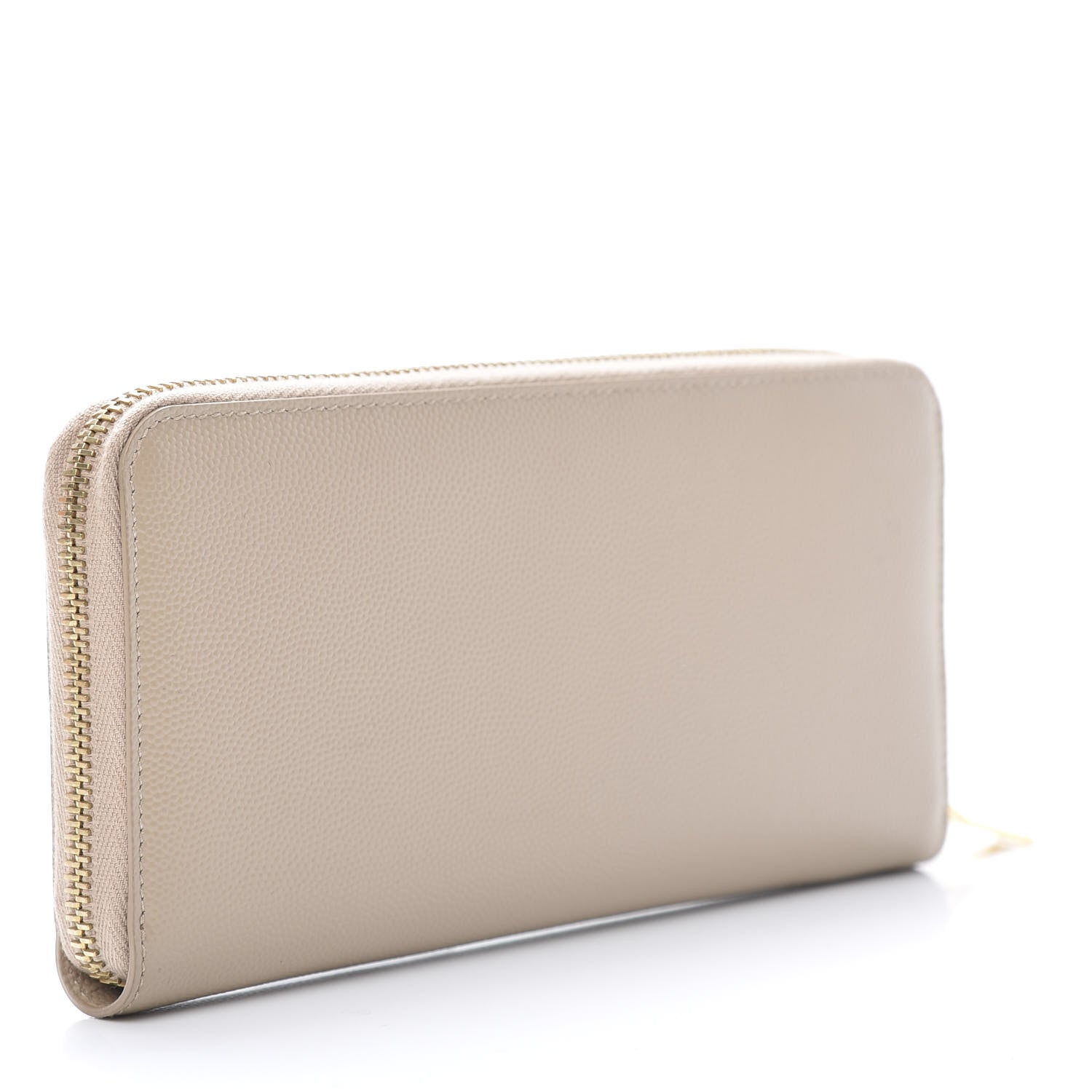 Saint Laurent Grain De Poudre Monogram Zip Around Wallet Nude Powder 3 of 9