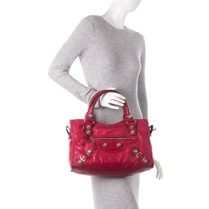 Balenciaga Agneau Giant 21 Silver Hardware City Pourpre 3 of 9