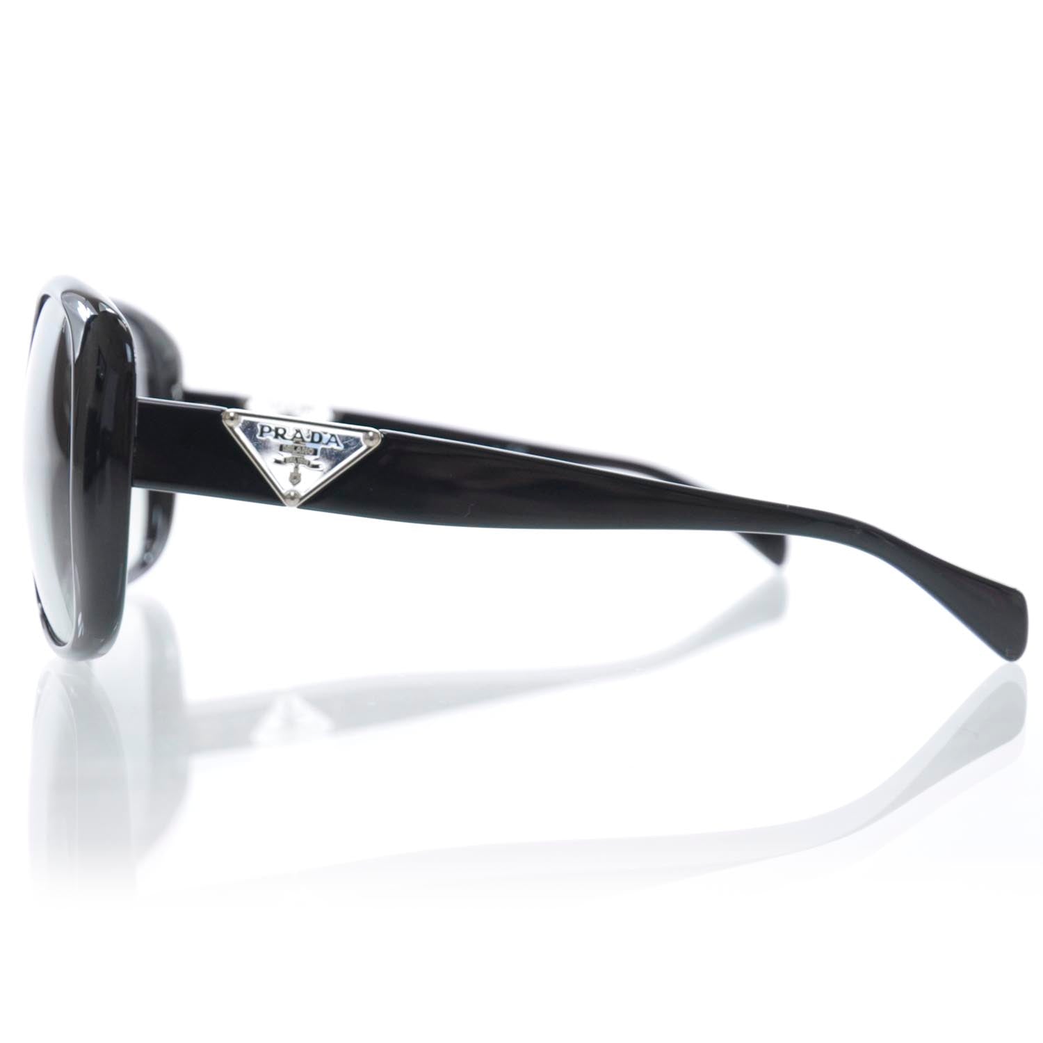 Prada Logo Sunglasses SPR 15O Black 4 of 8